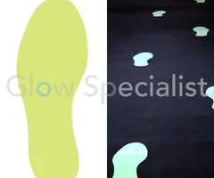 GLOW IN THE DARK VOETSTAPPEN  - PER PAAR