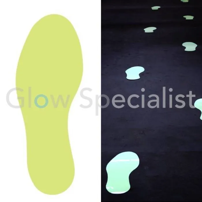 GLOW IN THE DARK FOOTSTEPS  - PAIR