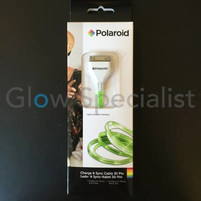 LED LIGHT-UP CHARGING CABLE 30-PIN – GREEN / PURPLE