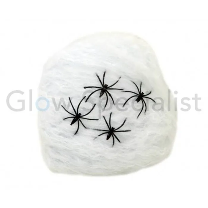 STRETCHABLE SPIDER WEB INCL. 4 SPIDERS - 55 GRAM