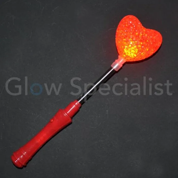 LED RED HEART ON METAL SPRING