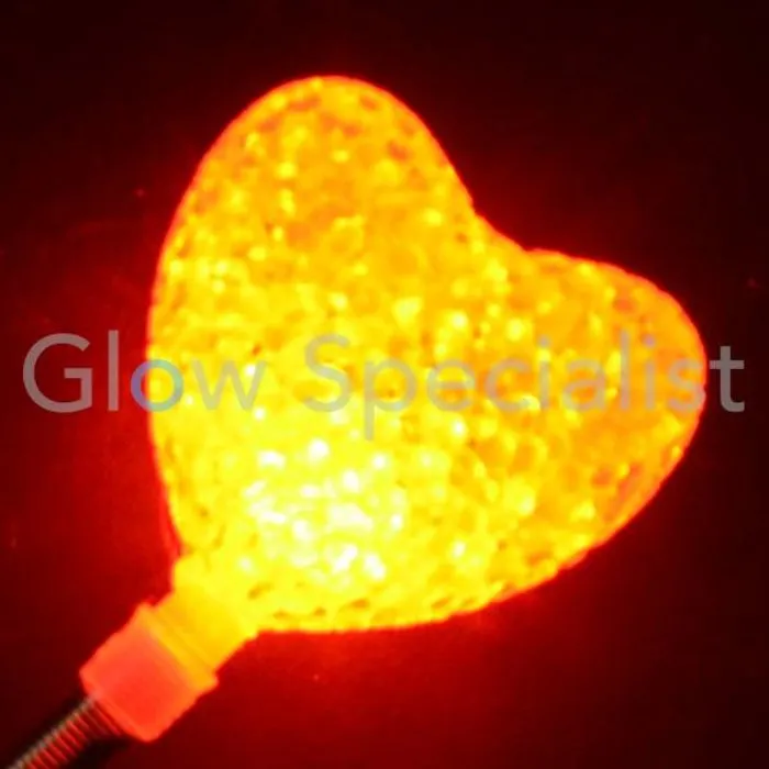LED RED HEART ON METAL SPRING