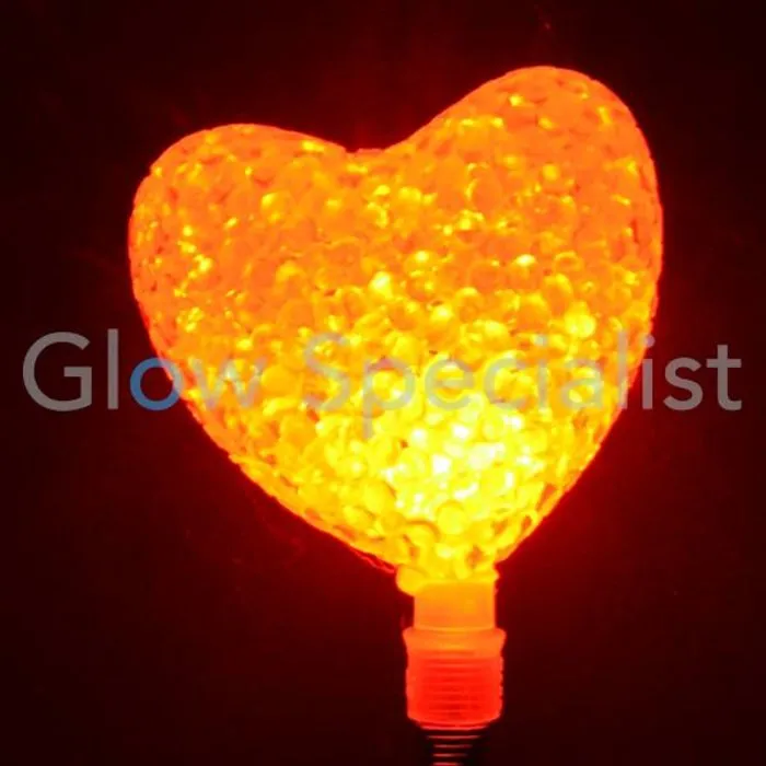 LED RED HEART ON METAL SPRING