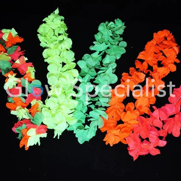UV/BLACKLIGHT HAWAIIAN NECKLACE - PINK