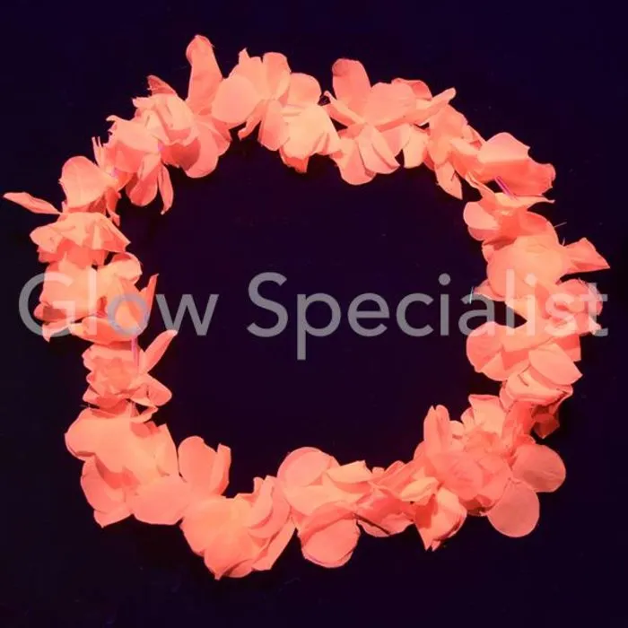UV/BLACKLIGHT HAWAIIAN NECKLACE - PINK