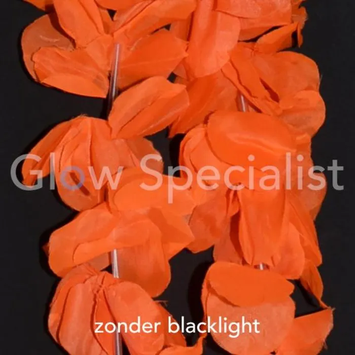 UV/BLACKLIGHT HAWAIIAN NECKLACE - ORANGE