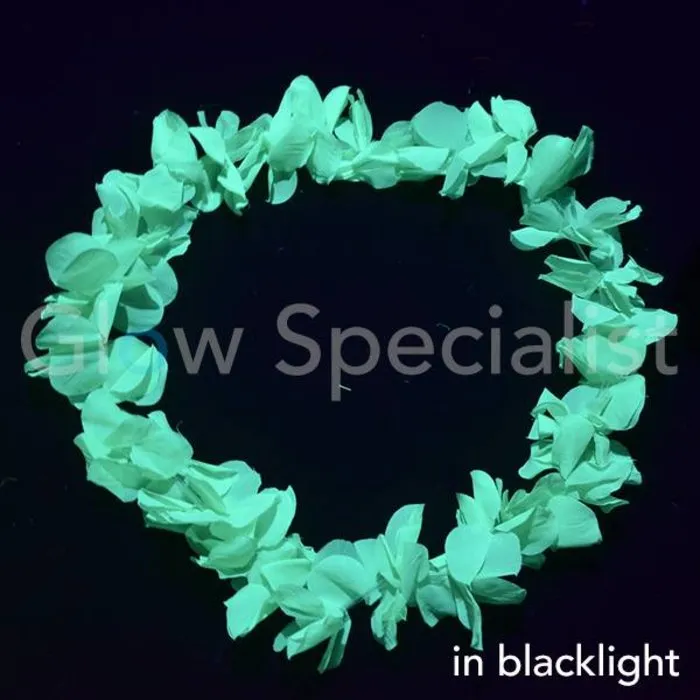 UV/BLACKLIGHT HAWAIIAN NECKLACE - GREEN