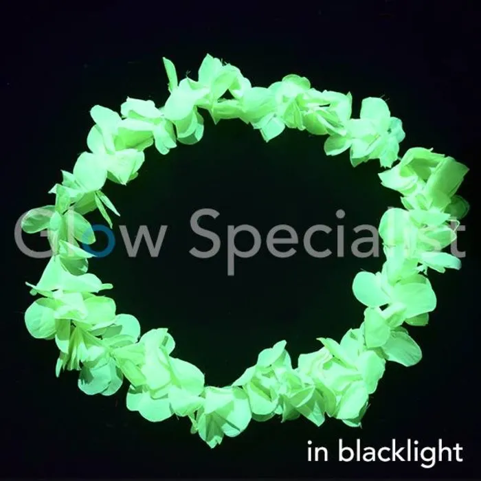 UV/BLACKLIGHT HAWAIIAN NECKLACE - YELLOW
