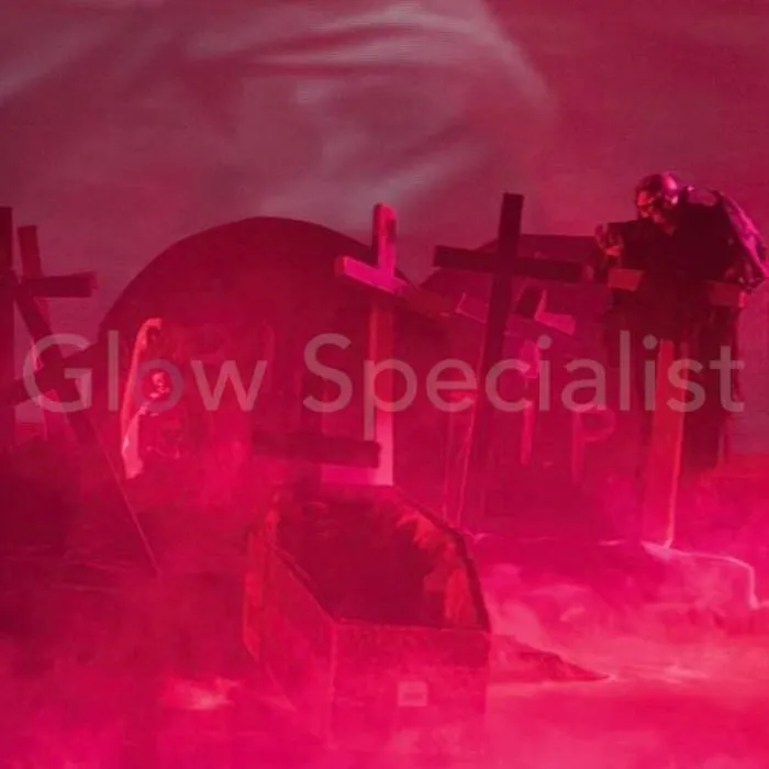 HALLOWEEN GHOST BATS - WITH RED LED EYES