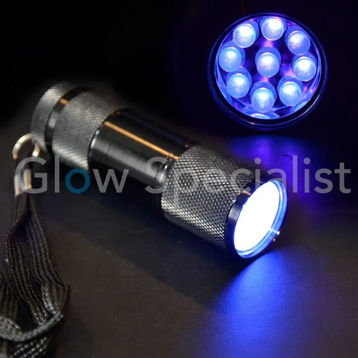 Glow Specialist UV Flashlight 9 LED – 395nm – Compact AAA Model