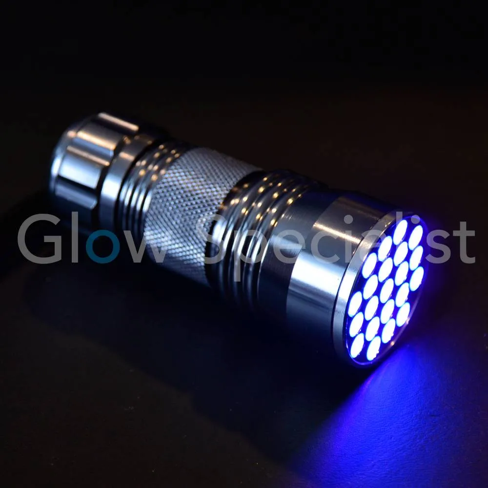 UV Flashlight 21 LED – 395‑400nm – Durable Aluminium