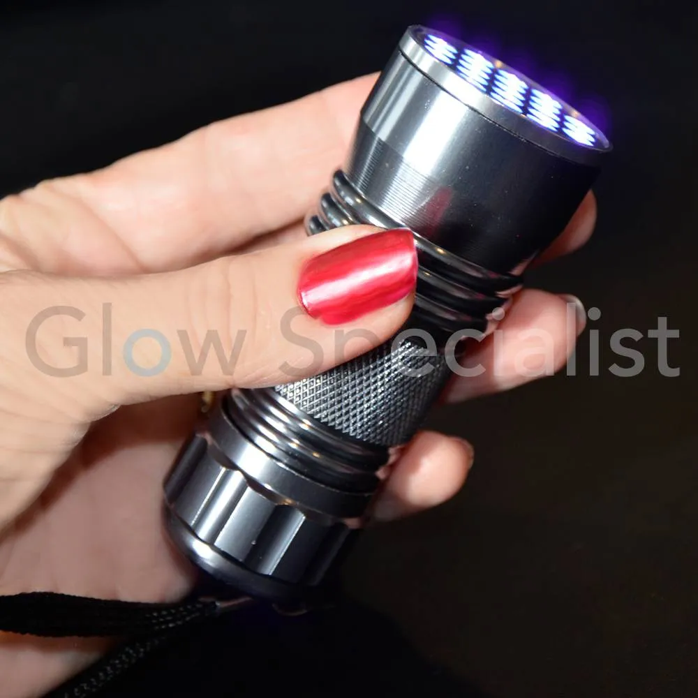 UV Flashlight 21 LED – 395‑400nm – Durable Aluminium