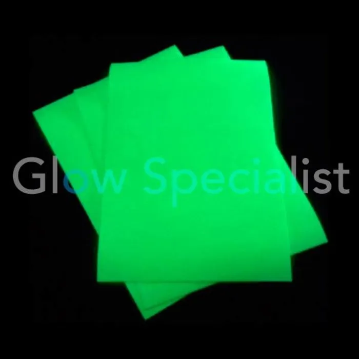 Glow in the Dark A4 Stickervel – 240 x 297 mm – Lichtgevend Vinyl Stickerpapier