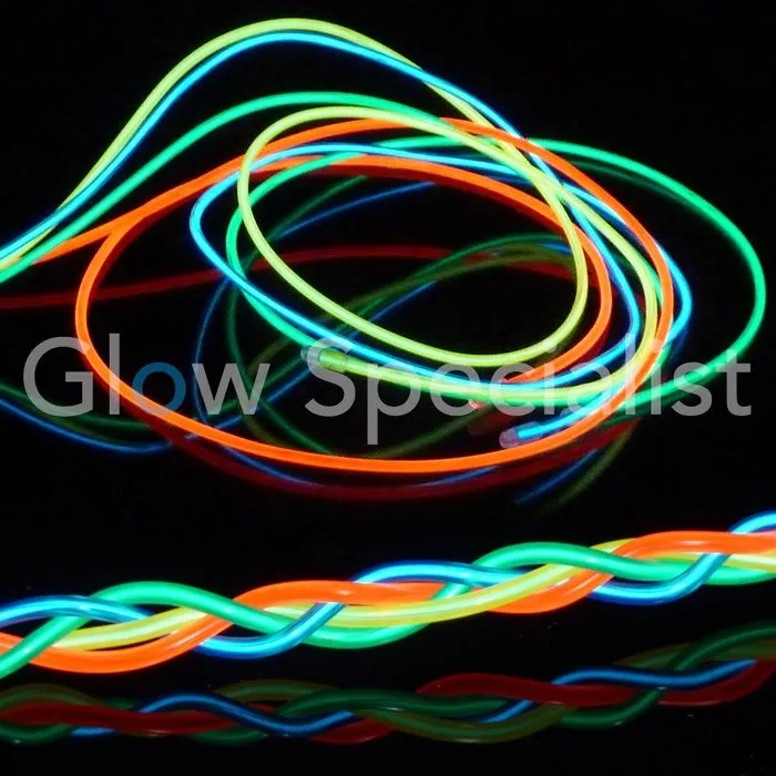 EL‑Wire 2 meter with 3V inverter – Flexible electroluminescent wire for clothing, decoration and creative projects