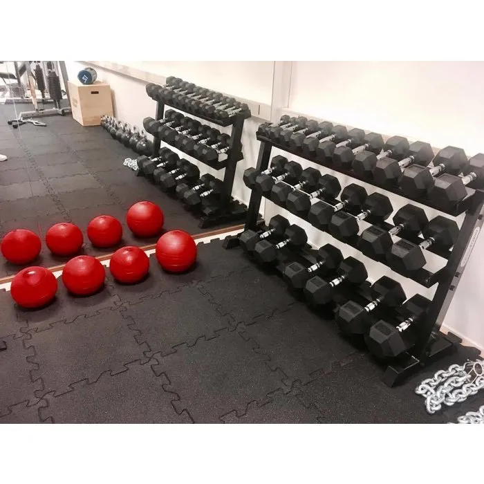 PT Essentials professionele fitnessapparatuur voor elke trainingsruimte PRO Hexa Dumbbell Voordeelset 2,5 t/m 40 kg