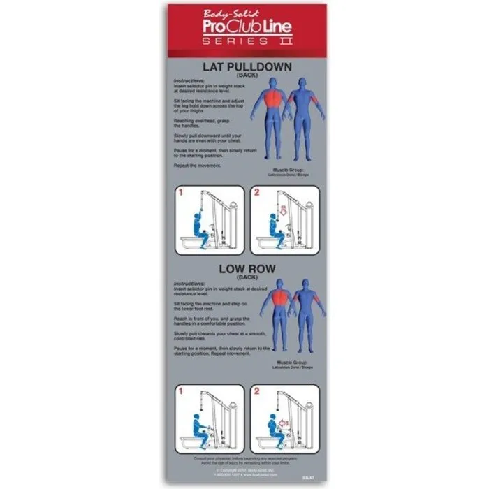 Body-Solid S2LAT ProClubline Series II Lat / Mid Row - Gratis Montage