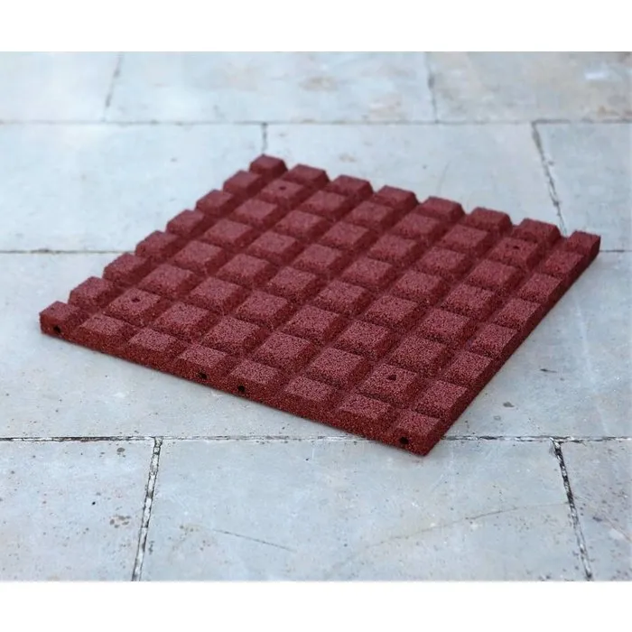 PTessentials Rubberen Vloerdelen 50 x 50 Rood | Fitness en Crossfit