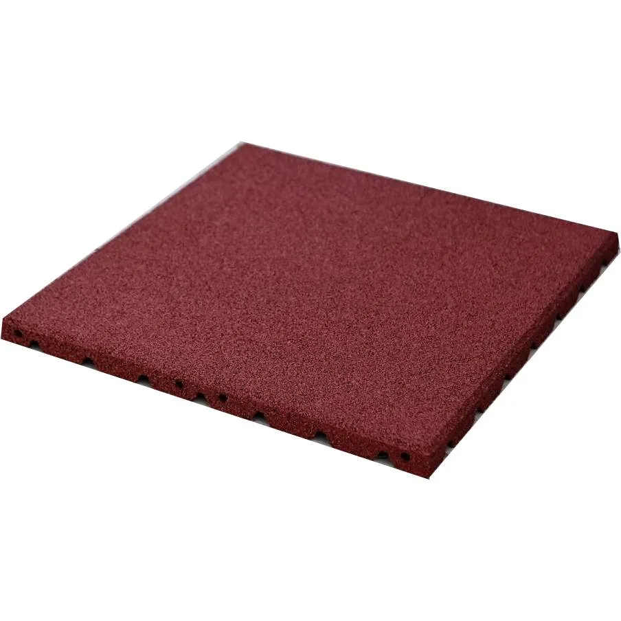 Rubberen Vloerdelen 50 x 50 Rood | Fitness en Crossfit