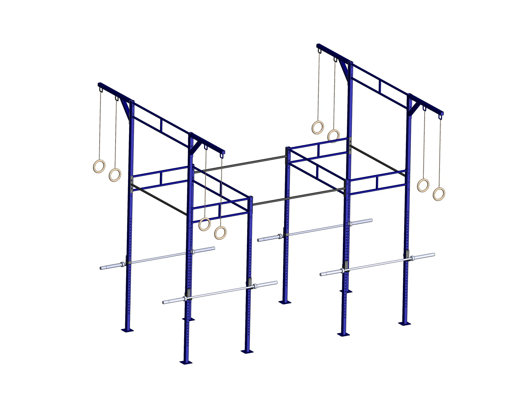 PT Essentials Heavy Duty Crossfit Rig V24 - Blue Coloured Rig