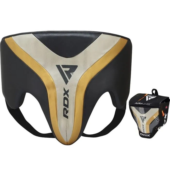 RDX Sports RDX T17 Aura Kruisbeschermer | Groin Guard - Zwart/goud