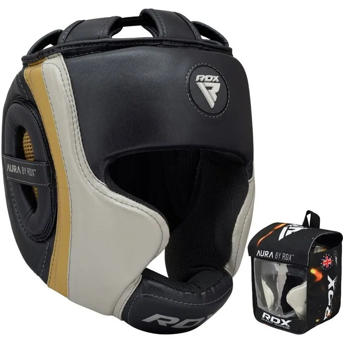 RDX Sports T17 Aura Hoofdbeschermer | Head Guard - Zwart/goud
