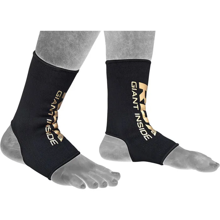 RDX Sports  Hosiery Ankle Sleeve - Enkelbeschermer Zwart Goud