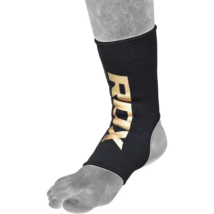 RDX Sports  Hosiery Ankle Sleeve - Enkelbeschermer Zwart Goud