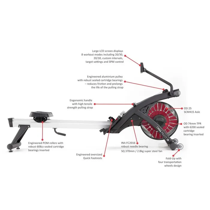 Crossmaxx LMX1752 Air Rower PRO - gratis montage