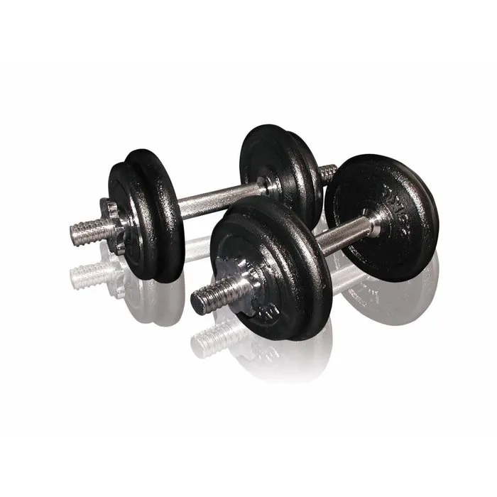 Toorx Dumbbellset 20 kg - gietijzer - met Koffer
