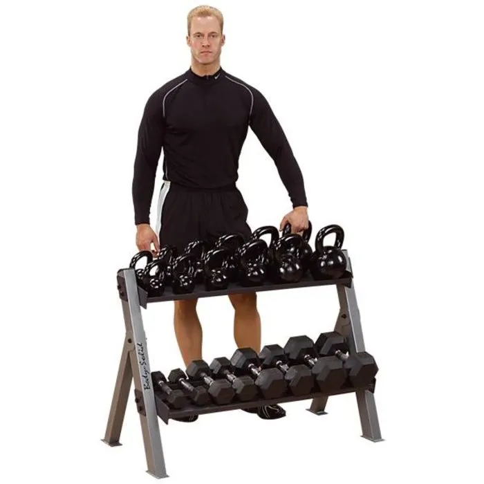 Body-Solid GDKR100 Dual Dumbbell & Kettlebell Rack