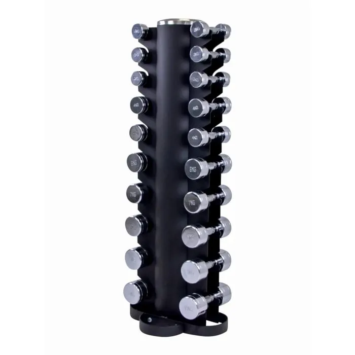 Lifemaxx LMX80.TD Chrome dumbbells + toren
