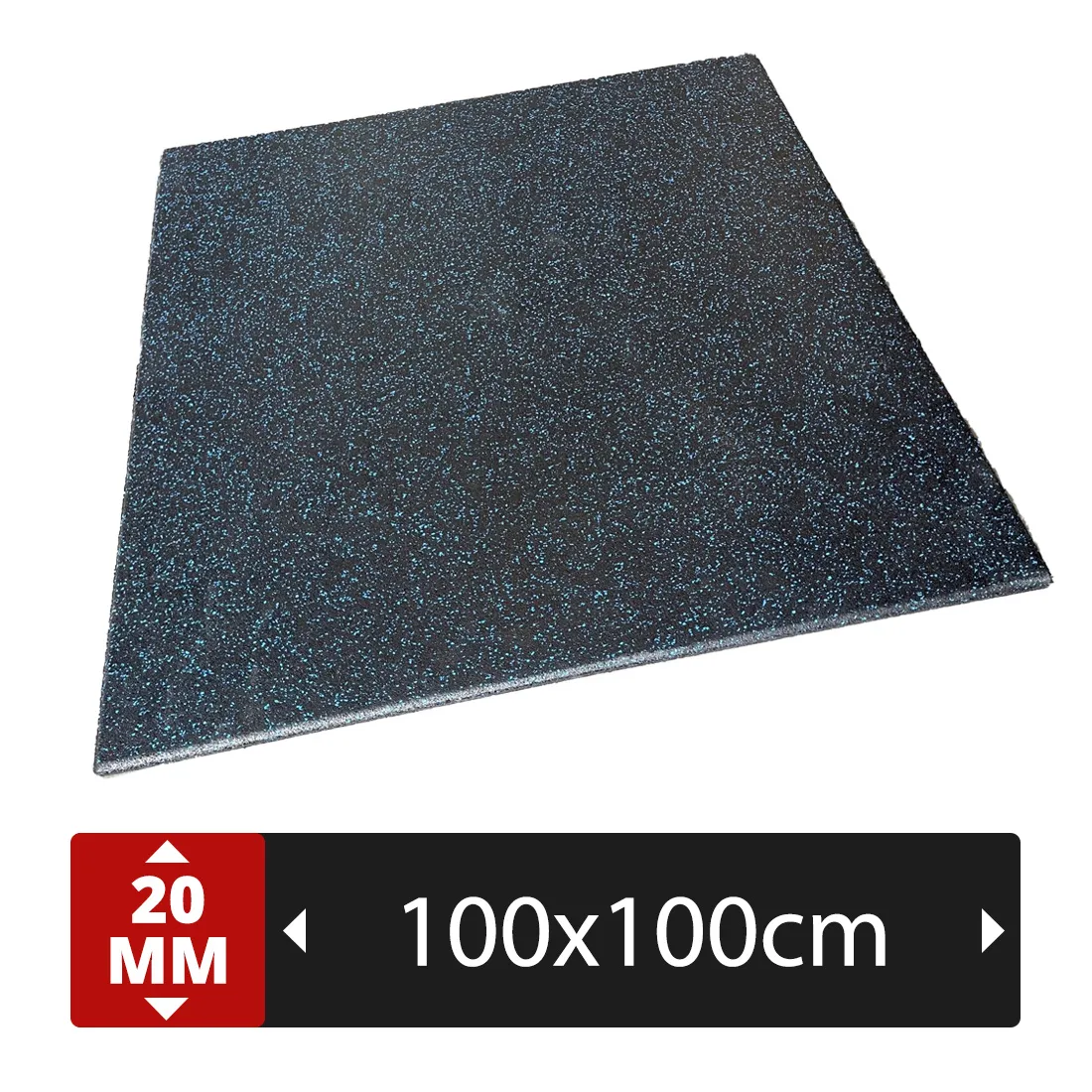 Cross Pro 100x100x2 EPDM Flake - Blauw