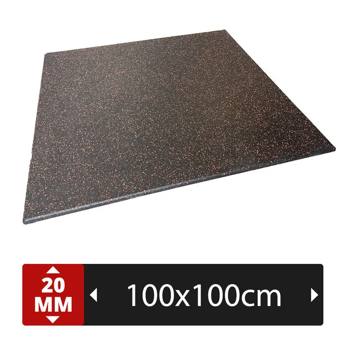 PTessentials Cross Pro vloertegel 100x100x2 met EPDM toplaag en flakes