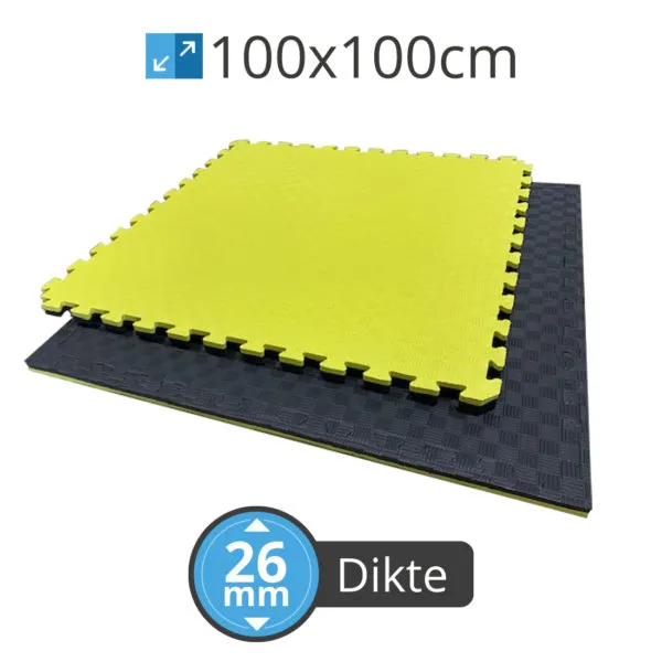 Tatmi Matten 2,6 cm - Pallet 50 pcs -Black/Yellow