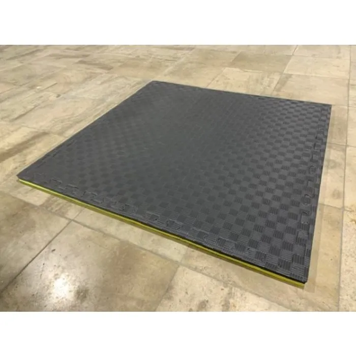 PT Essentials Tatami matten 100x100x2,6 cm - Palletprijs - Zwart-Geel