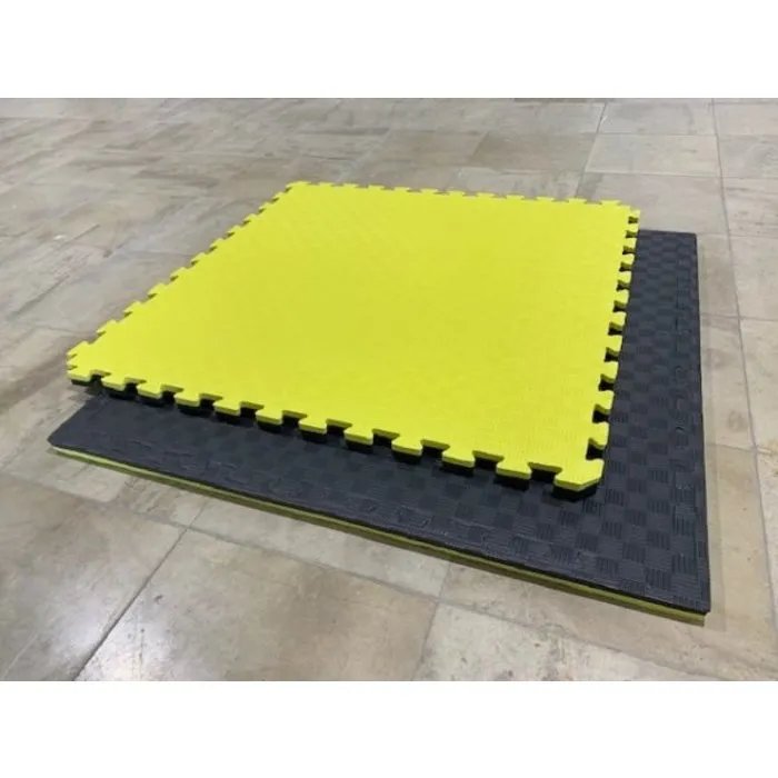 PT Essentials Tatami matten 100x100x2,6 cm - Palletprijs - Zwart-Geel