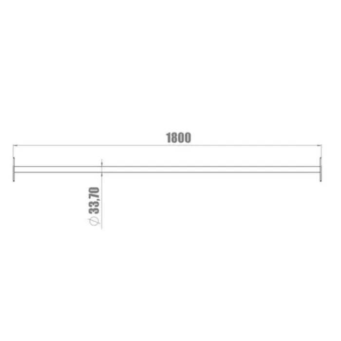 PT Essentials Single bar 1800 korte flens