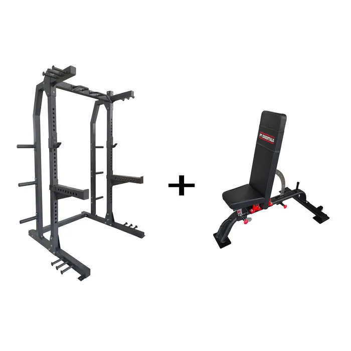 PT Essentials HR100 Titan Half Rack + Bench Combodeal