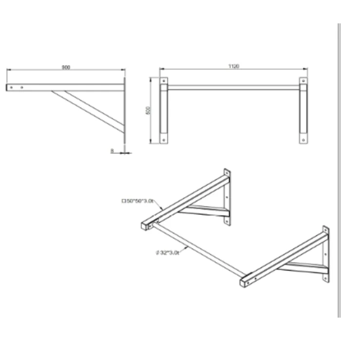 PT Essentials IN- EN OUTDOOR Crossfit Pull Up Bar - Optrekstang