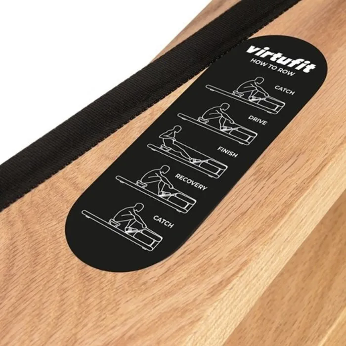 VirtuFit Elite Water Resistance Houten Roeitrainer - Hout/Oak