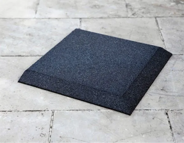 50 x 50 x 3 cm afgeschuind HOEK- zwart