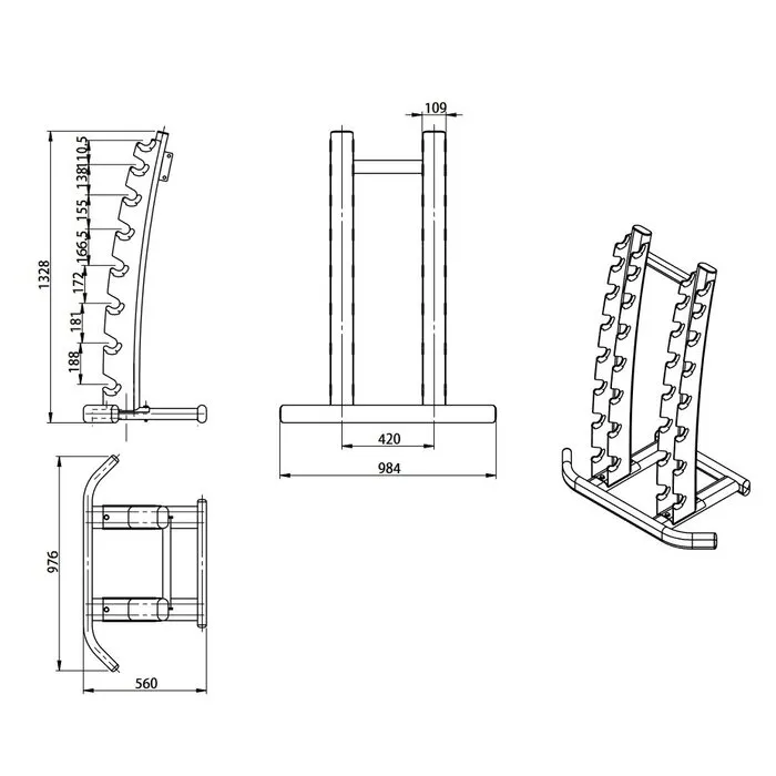 PTessentials HD Tower + Dumbbells + PRO Bench Combodeal