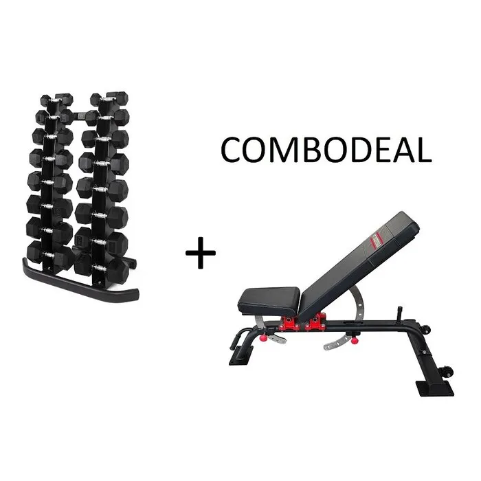 PTessentials HD Tower + Dumbbells + PRO Bench Combodeal