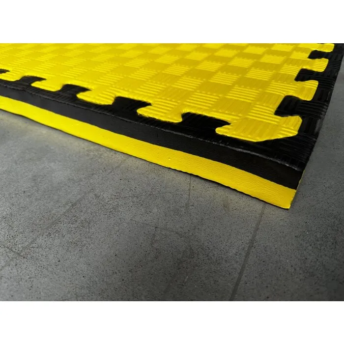 PTessentials Tatami matten zwart-geel - 100x100x4 cm - Palletprijs