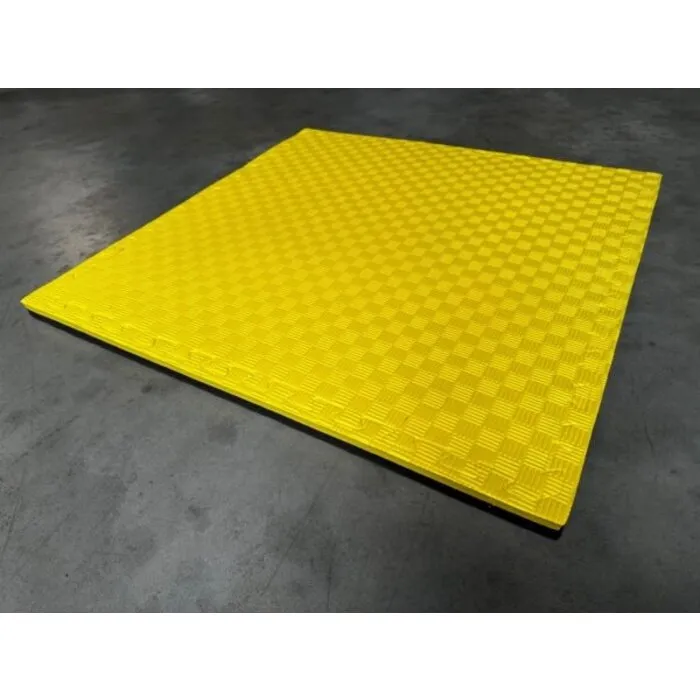 PTessentials Tatami matten zwart-geel - 100x100x4 cm - Palletprijs