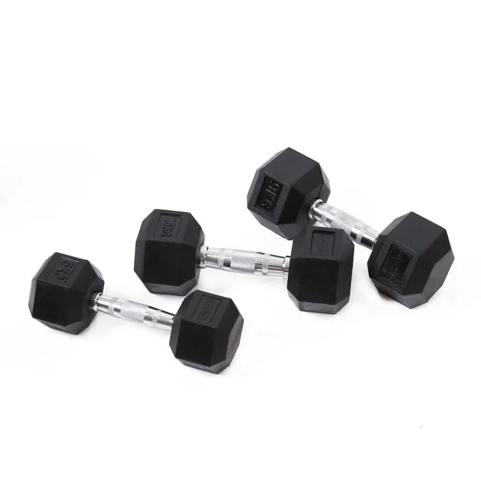 PT Essentials professionele fitnessapparatuur voor elke trainingsruimte PRO Hexa Dumbbell Voordeelset 2,5 t/m 40 kg