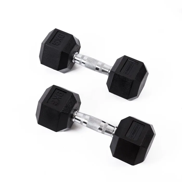 PT Essentials professionele fitnessapparatuur voor elke trainingsruimte PRO Hexa Dumbbell Voordeelset 2,5 t/m 40 kg