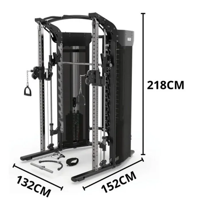 Toorx Professional ASX-7000 3-in-1 Dual Pulley Smith Machine & Rack - Gratis Montage