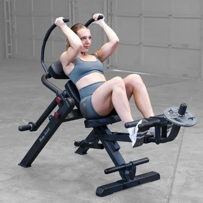 Body-Solid GAB300 Black Semi Recumbent Ab Bench