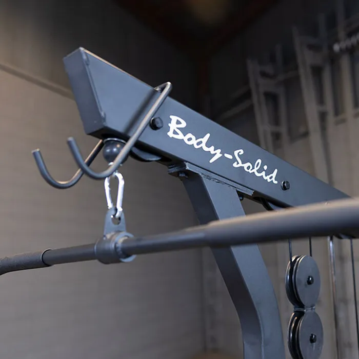 Body-Solid GLM85B PRO Lat Machine Black inclusief Weight Stack